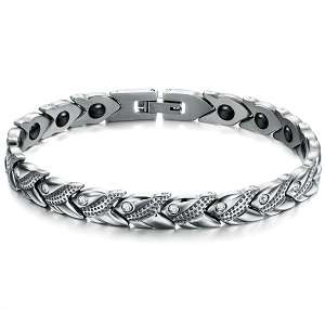 Women Ladies Titanium Stainless Steel Magnetic Germanium Bracelet Bangle Gift Best Deals & Coupons in America